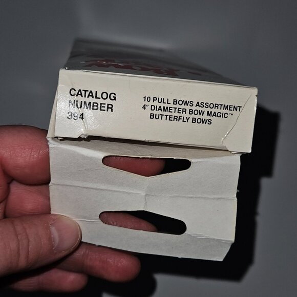 VTG 3M Bow Magic Butterfly Bow Lot 9 OPEN BOX Red White Green Gray 4" Diameter - Picture 7 of 8